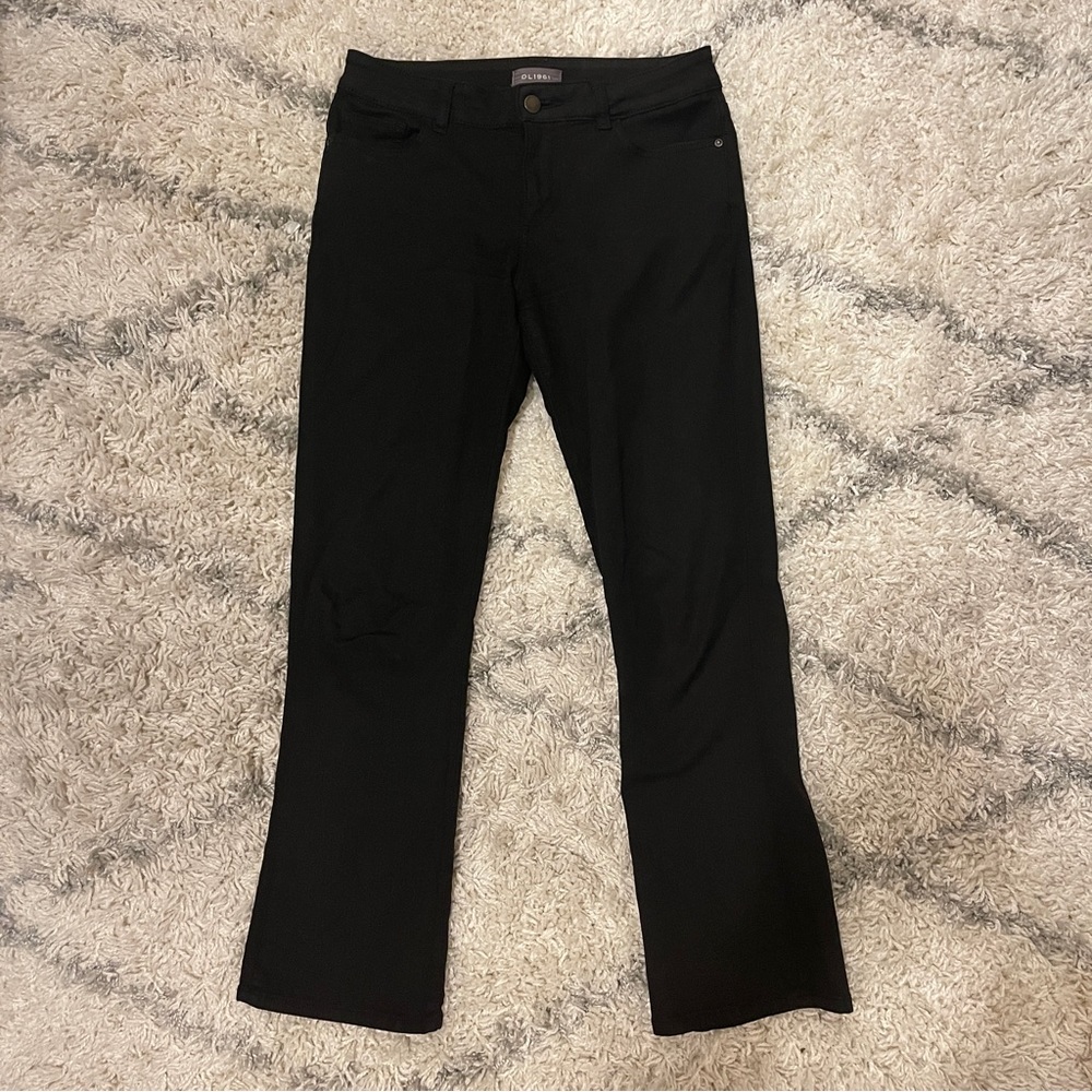 DL1961 Black Stretch Denim Flare Jean